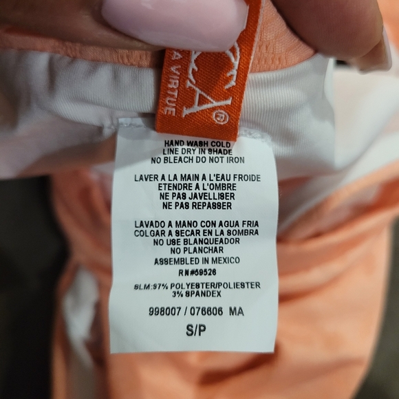 BECCA HIGH WAIST FRENCH CUT BIKINI BOTTOM PEACH SZ S - Picture 4 of 6